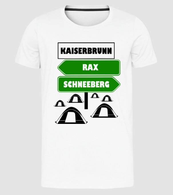 Kaiserbrunn model alb pe tricou