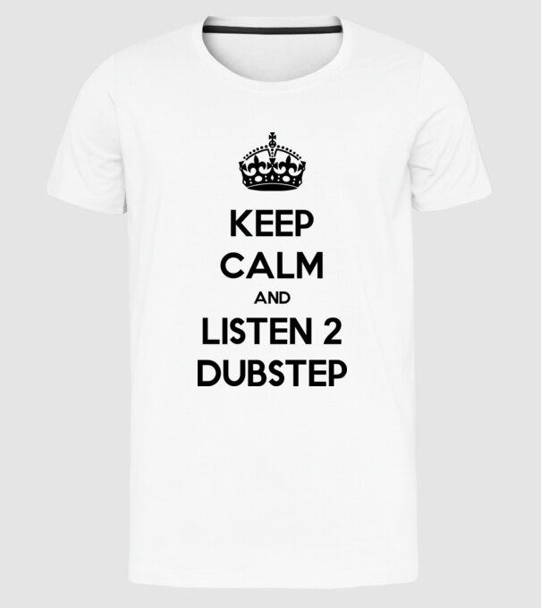 Keep Calm... model alb pe tricou