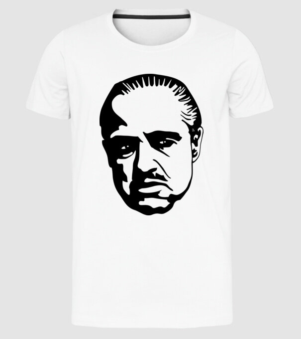 Godfather model alb pe tricou