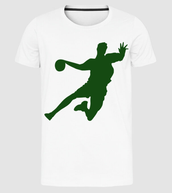 Voleibalist model alb pe tricou