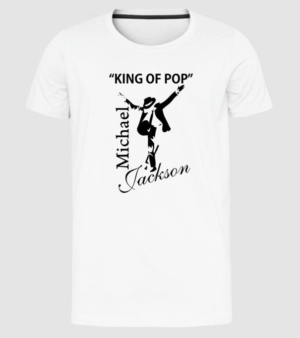 King Of Pop model alb pe tricou