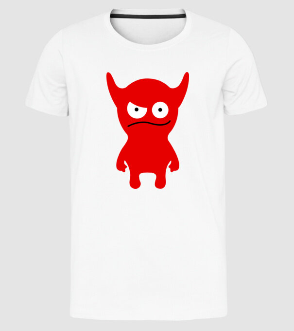 micul diavol model alb pe tricou