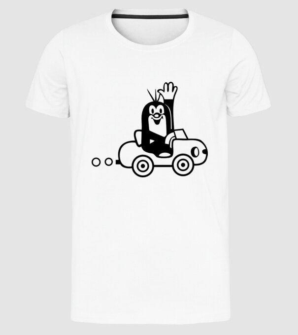 Cârtiță model alb pe tricou