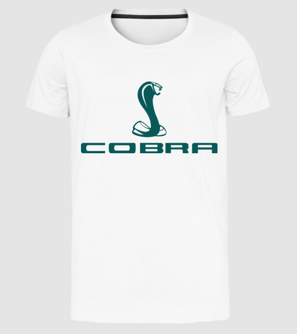 Cobra model alb pe tricou