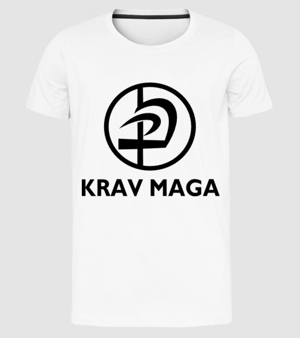 Kravmaga model alb pe tricou