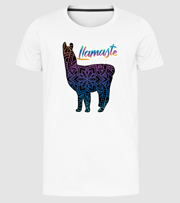 Lamaste color2 model alb pe tricou