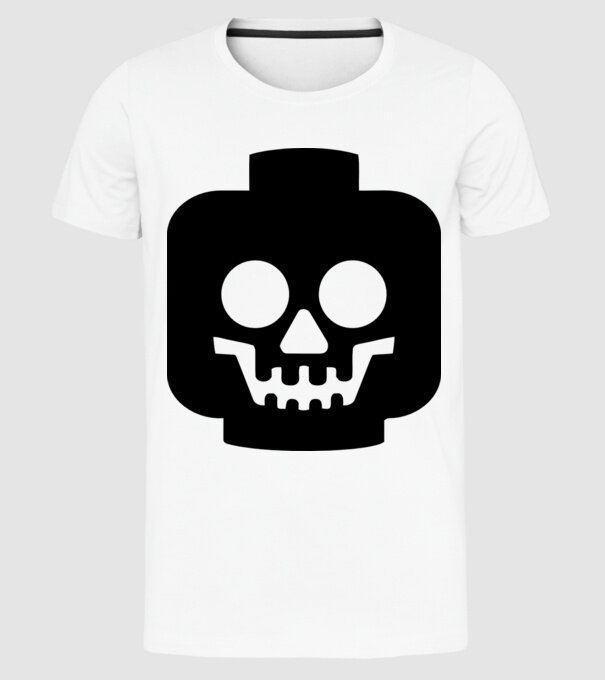 Lego Death Face.eps model alb pe tricou
