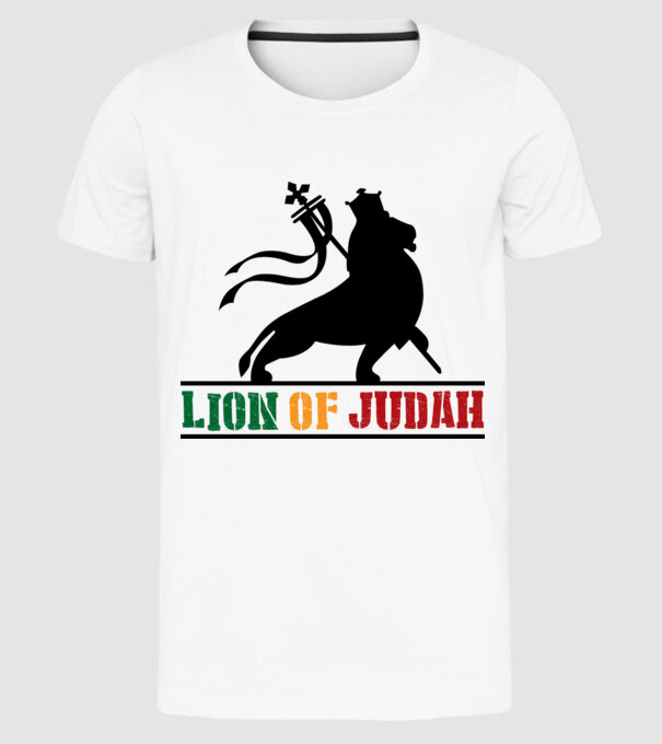 Lion Of Judah model alb pe tricou