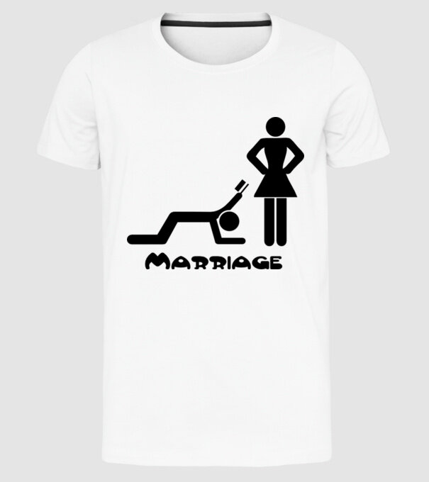 marriage model alb pe tricou