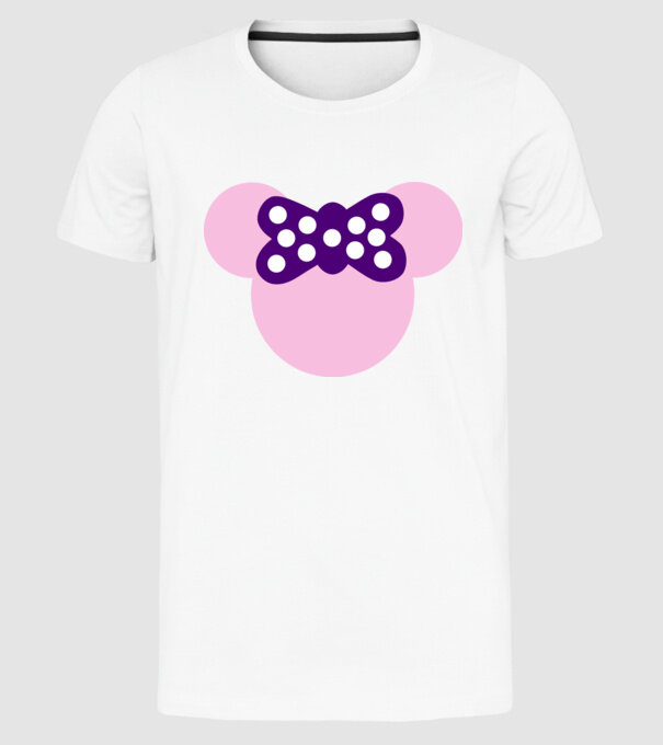 Minnie model alb pe tricou