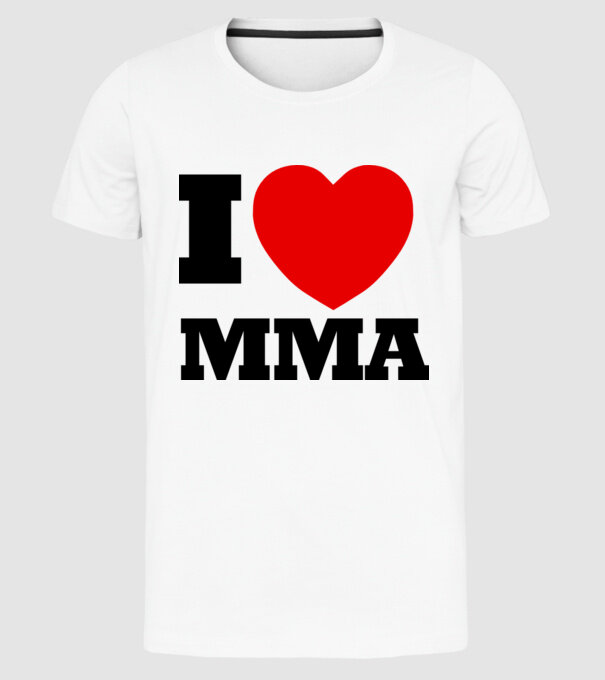 MMA LOVE model alb pe tricou