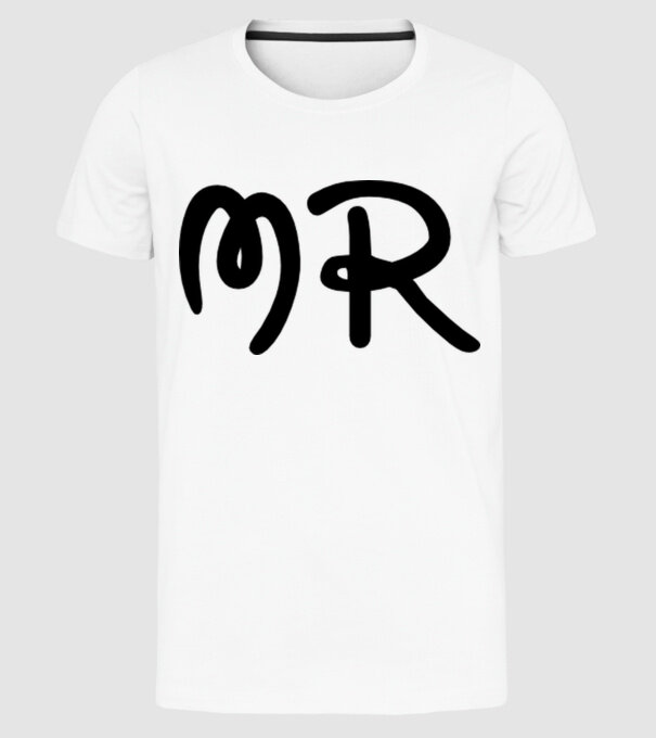 Mr model alb pe tricou