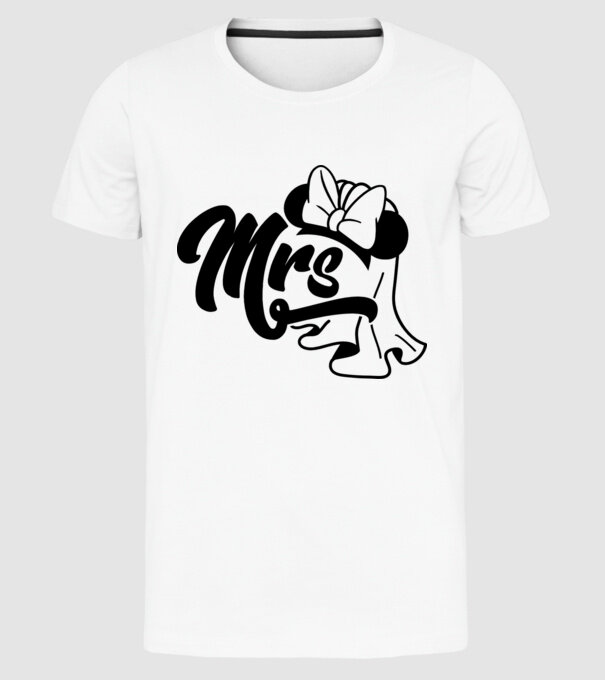 Mrs Mouse model alb pe tricou