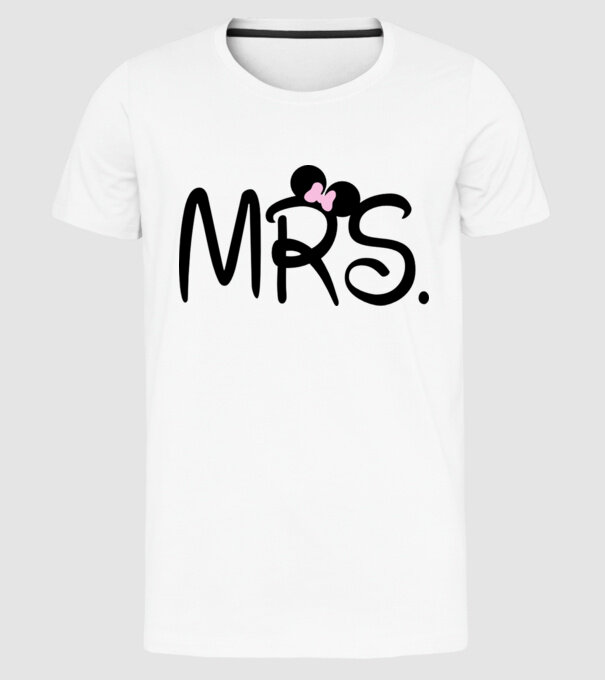 Mrs. model alb pe tricou