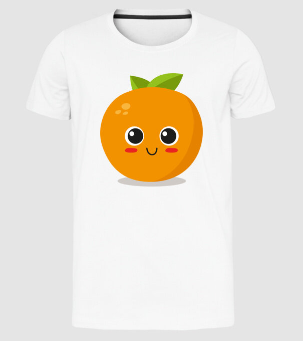 Portocală model alb pe tricou