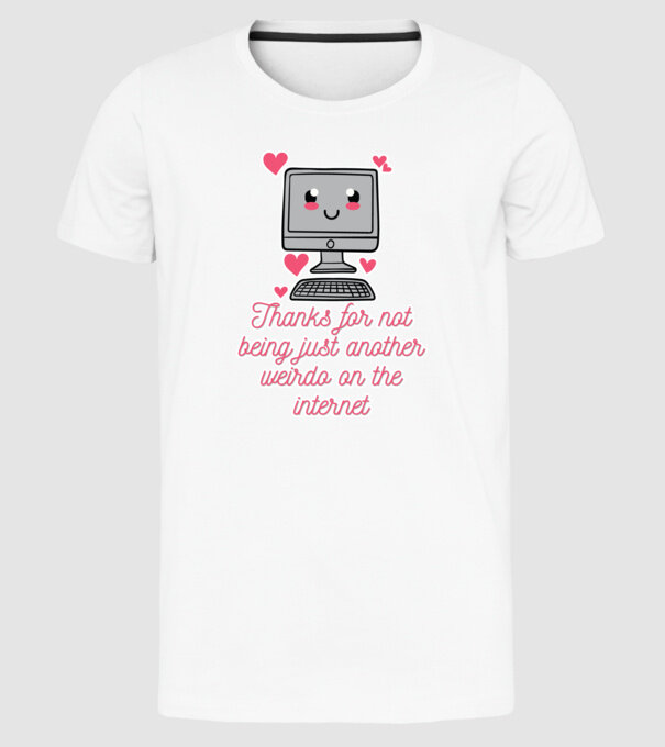 Not another weirdo model alb pe tricou