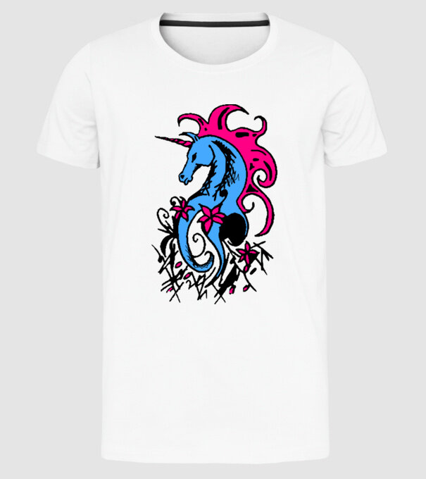 pegasus model alb pe tricou