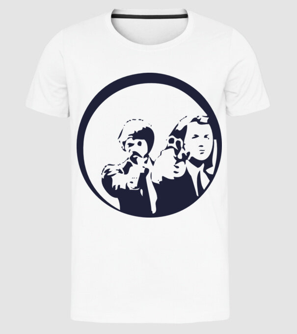 Pulp Fiction model alb pe tricou