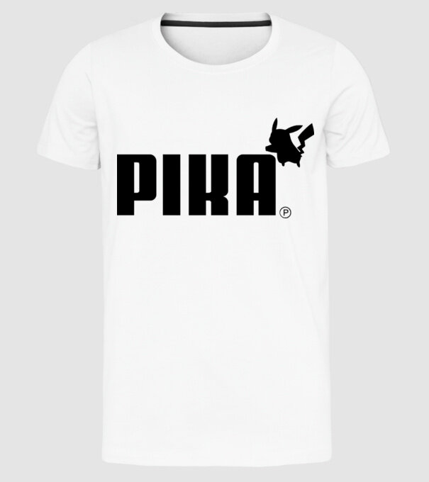 Puma Pikachu model alb pe tricou
