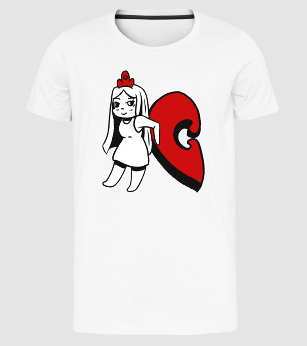 Pereche Puzzle fetiță model alb pe tricou