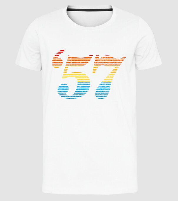 Retro Birthday 1957 model alb pe tricou