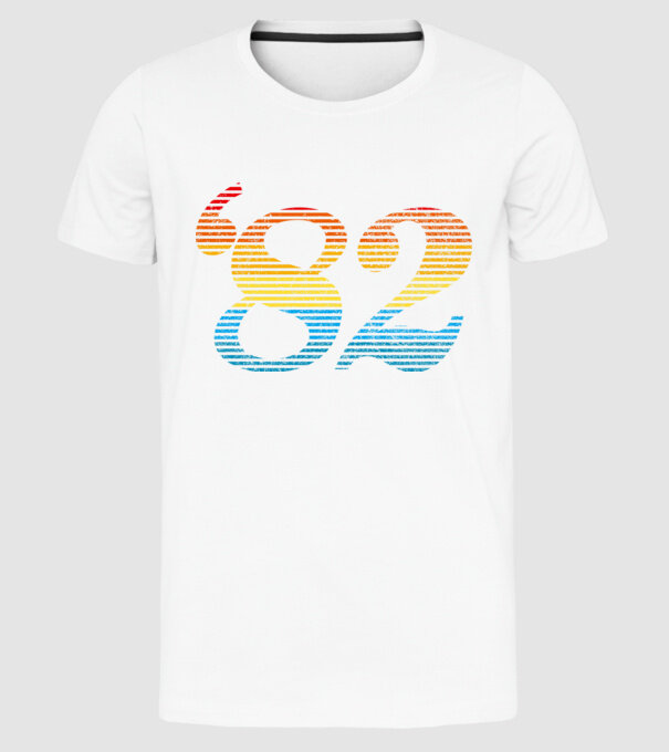 Retro Birthday 1982 model alb pe tricou