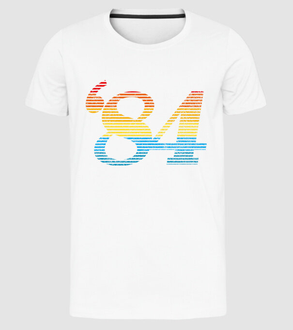 Retro Birthday 1984 model alb pe tricou