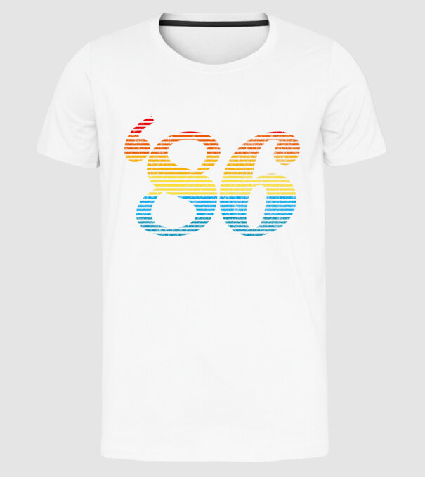 Retro Birthday 1986 model alb pe tricou