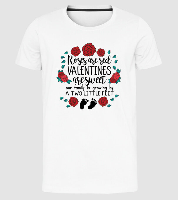 Roses are red model alb pe tricou