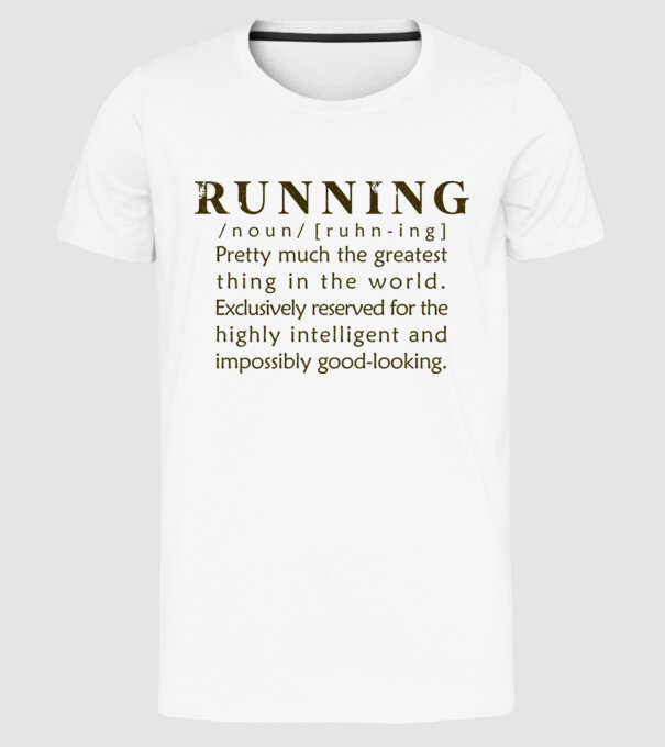 Running definition model alb pe tricou