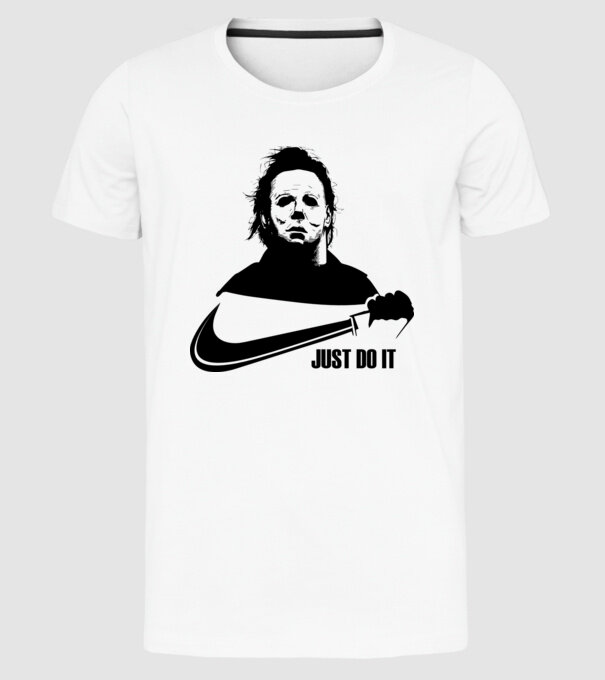 Serial killer model alb pe tricou