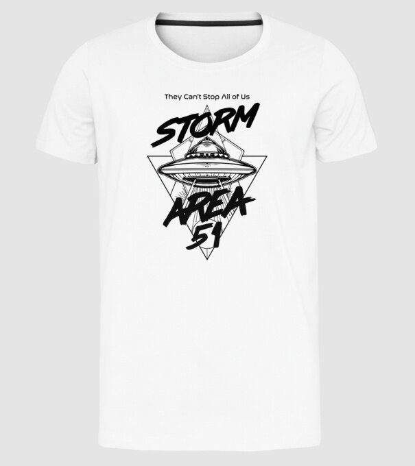 storm area ufo black model alb pe tricou