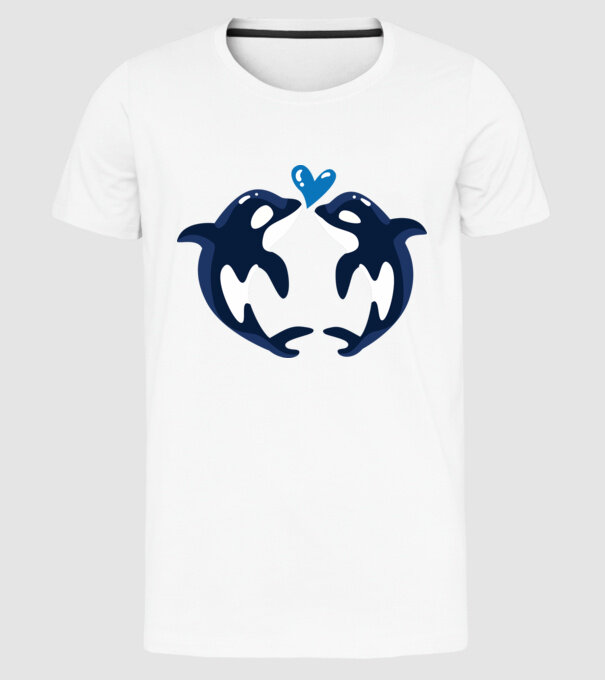 BALENE ÎNDRĂGOSTITE model alb pe tricou