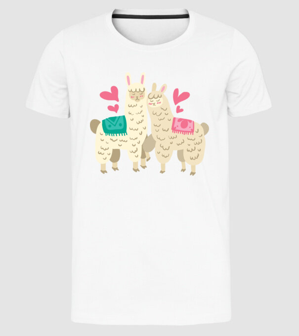 LAME ÎNDRĂGOSTITE model alb pe tricou