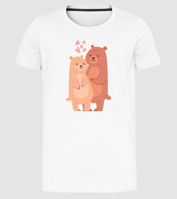 URȘI ÎNDRĂGOSTIȚI model alb pe tricou