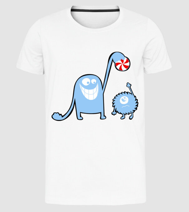 Szornyelde - Bomboană model alb pe tricou