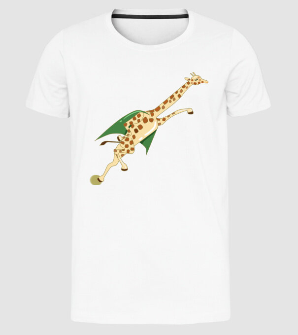 Girafă Super model alb pe tricou