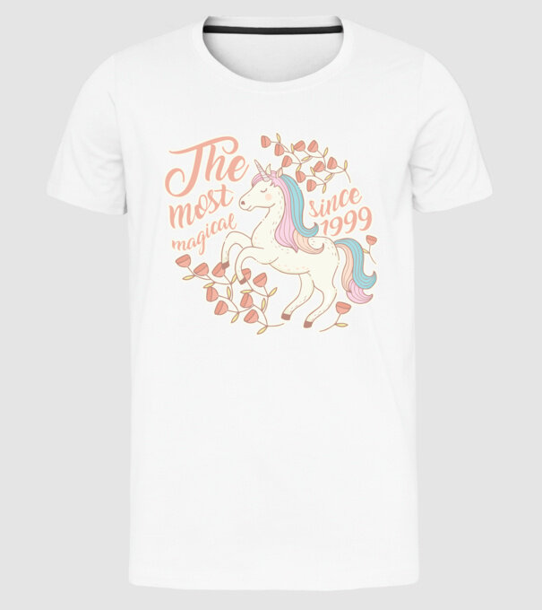 The most magical unicorn 1999 model alb pe tricou