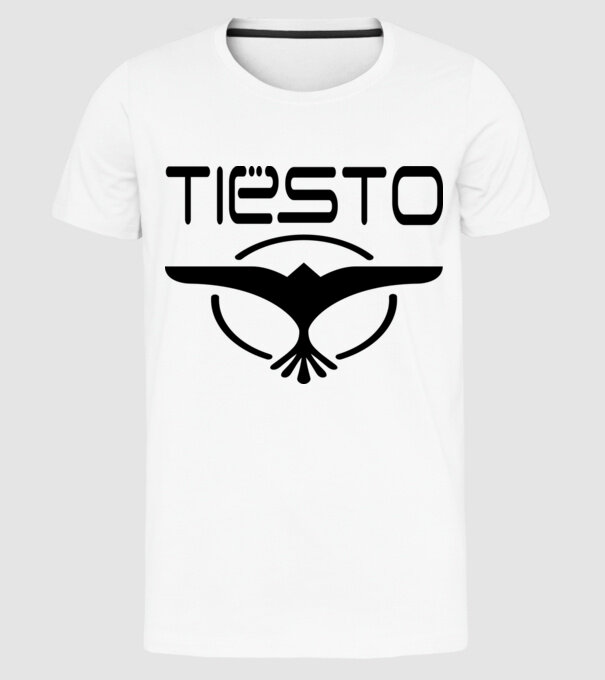 Tiesto logo model alb pe tricou