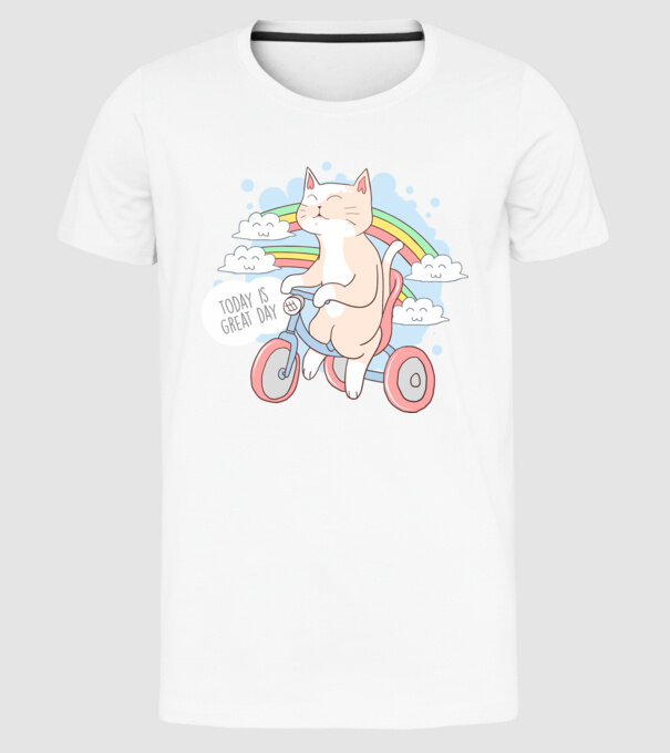 Today is a great day model alb pe tricou
