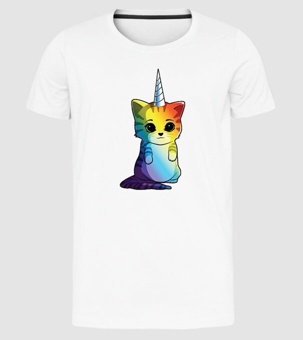 Unicat model alb pe tricou