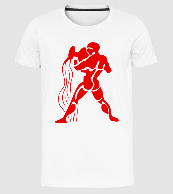 Aquarius Horoscope model alb pe tricou