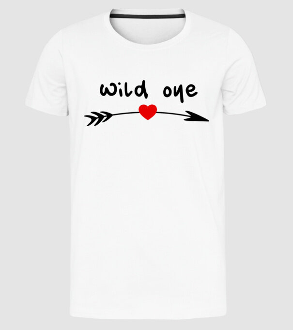 Wild one arrow model alb pe tricou