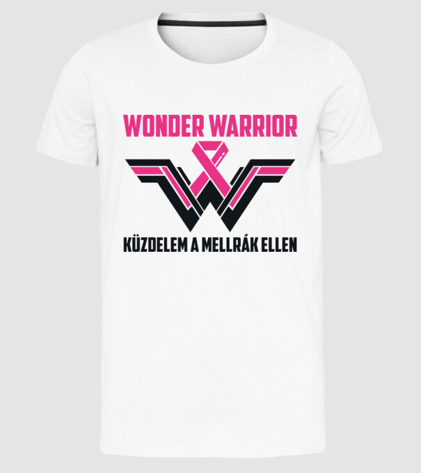 WONDER WARRIOR model alb pe tricou