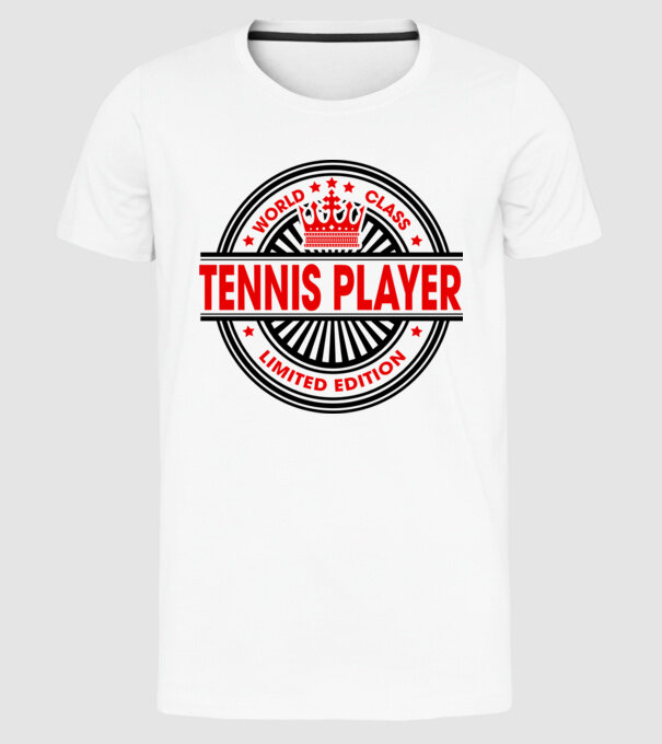 World class JUCĂTOR TENIS model alb pe tricou