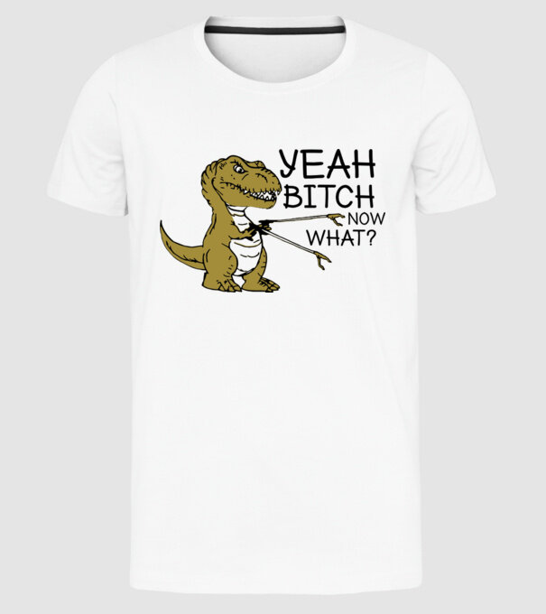 Yeah bitch now what model alb pe tricou