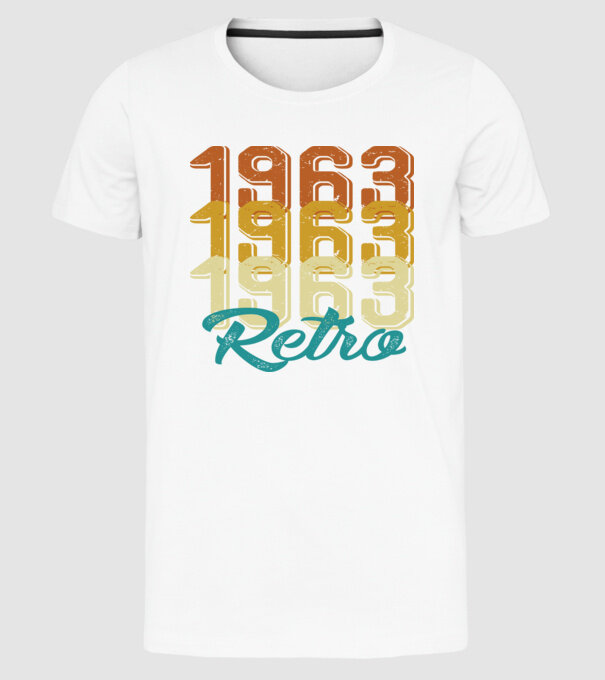 1963 Retro model alb pe tricou