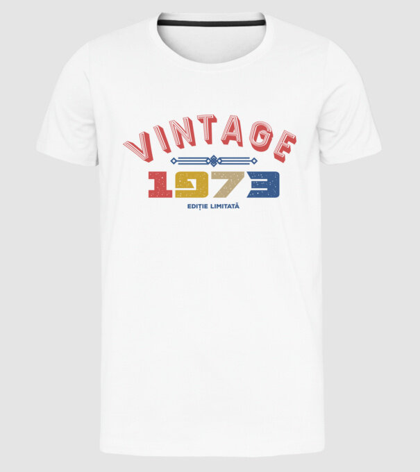 1973 Ediție limitată model alb pe tricou