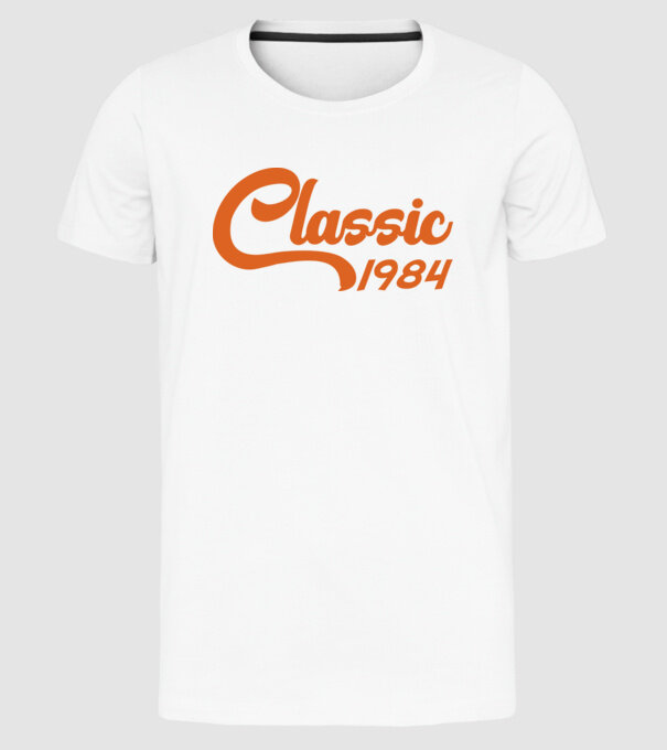 1984 Classic model alb pe tricou