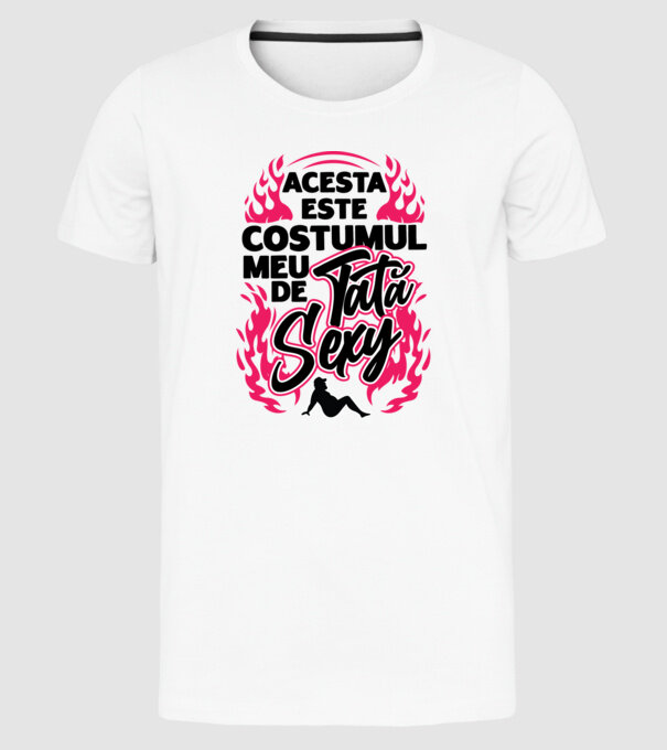 Acesta este costumul meu de tată sexy model alb pe tricou